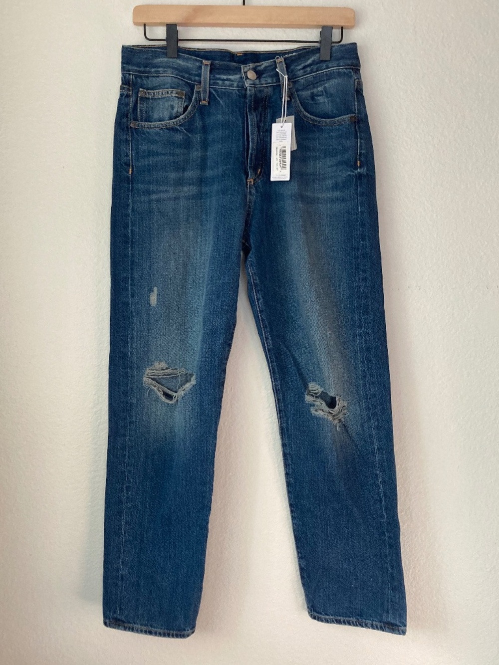 Outerknown SEA Jeans Fillmore Boyfriend Button Fly Women’s Size 27 Distressed